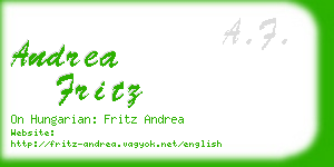 andrea fritz business card